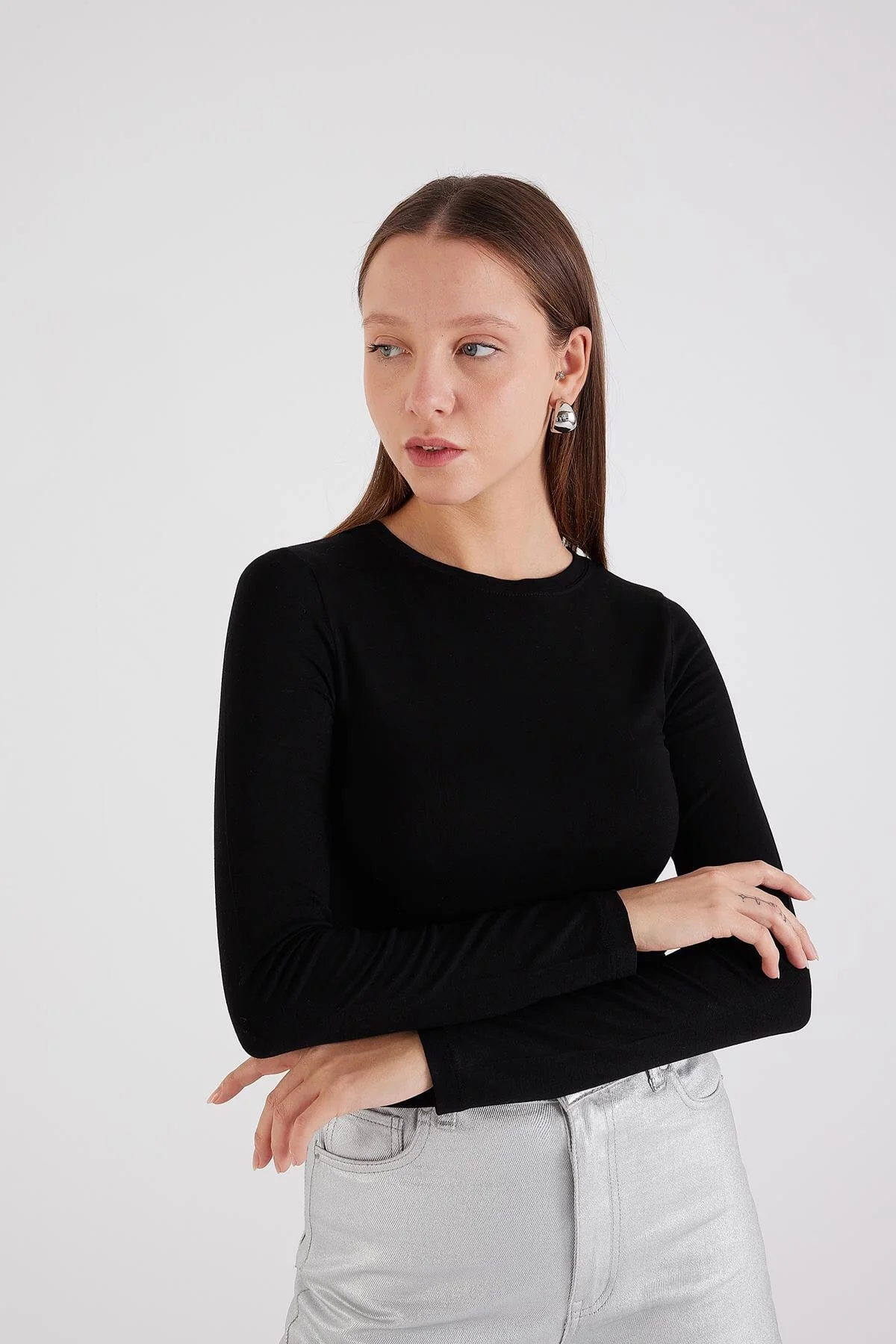 Round Neck Basic Blouse - Image 39