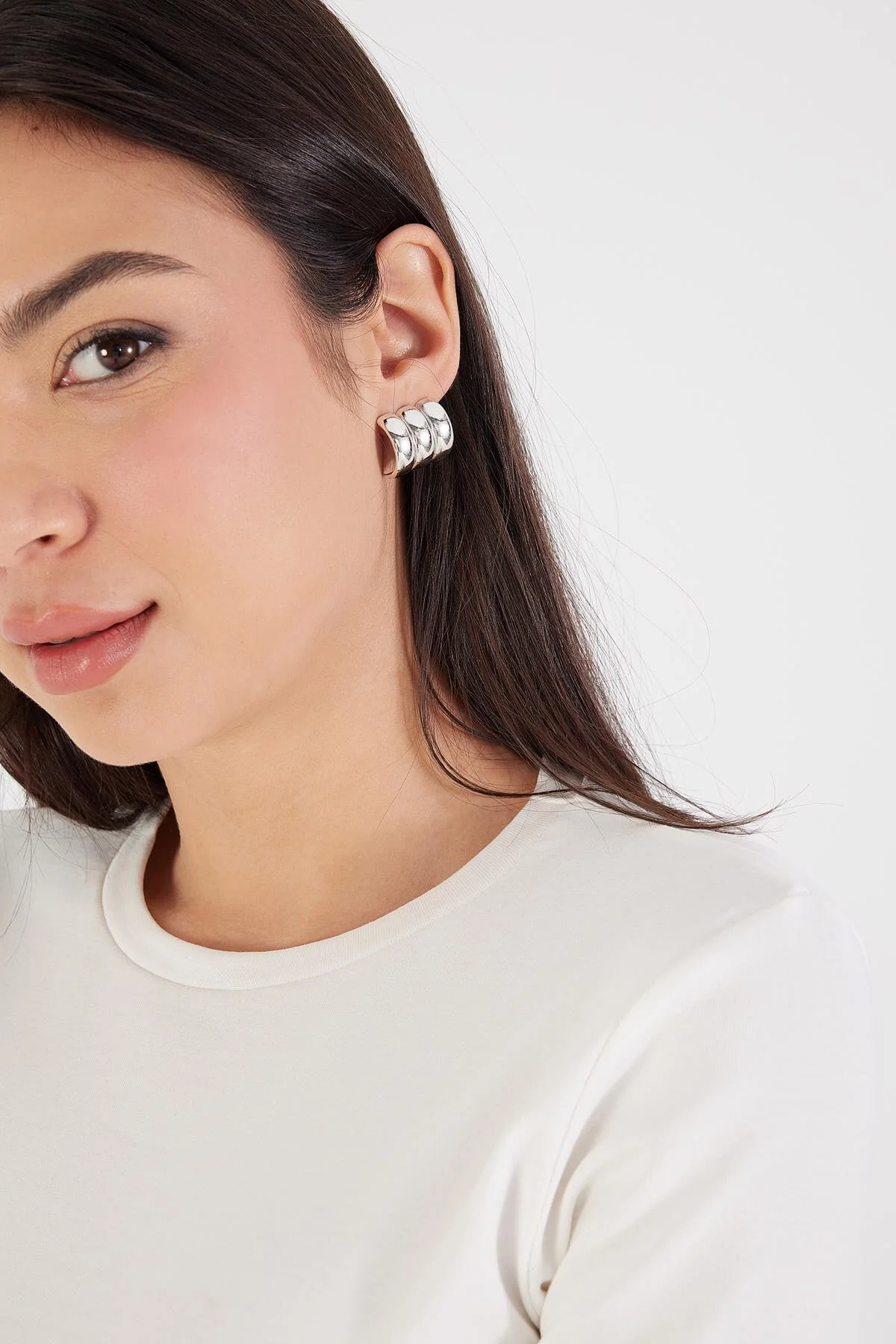 Round Neck Basic Crop Blouse - Image 35