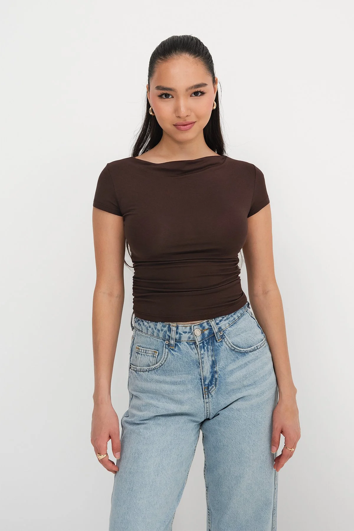 Ruched Side T-Shirt - Image 16