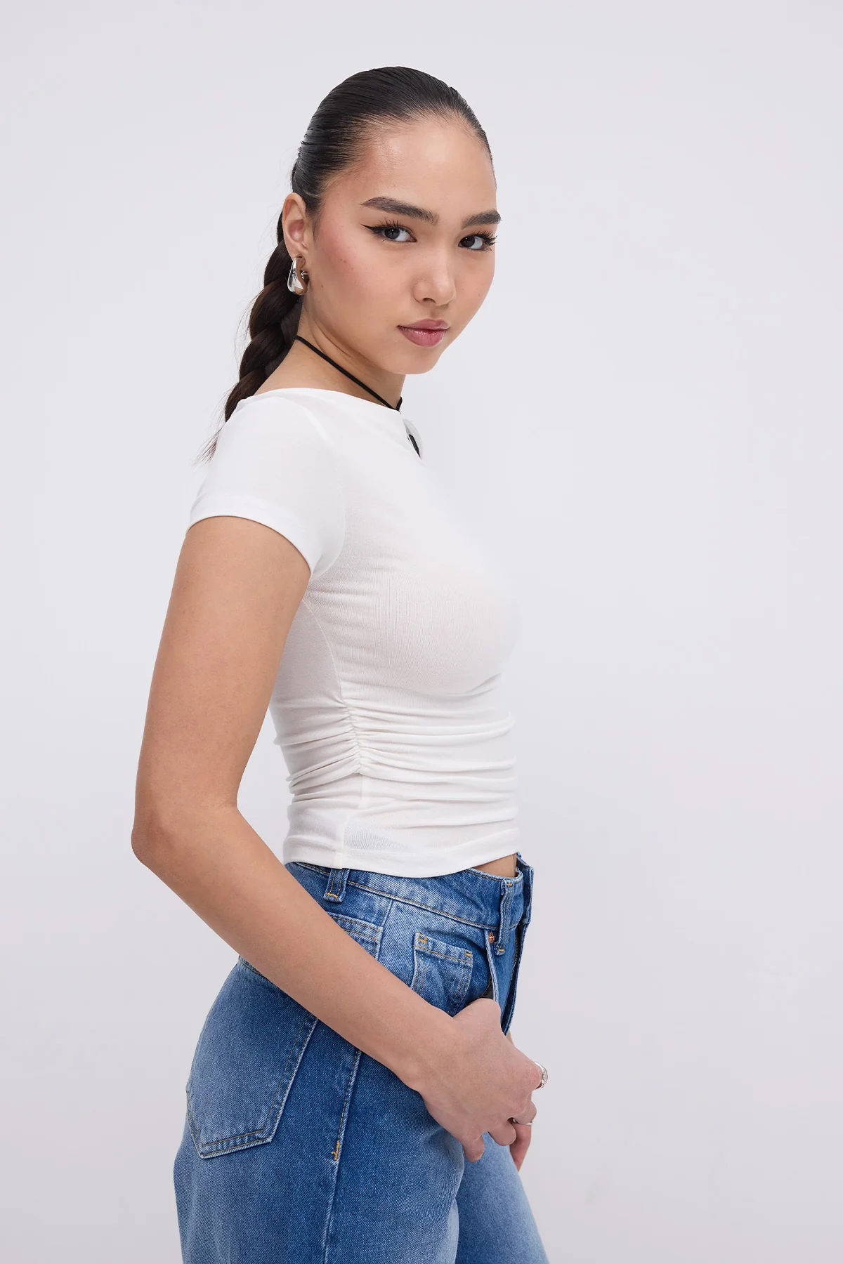 Ruched Side T-Shirt - Image 37