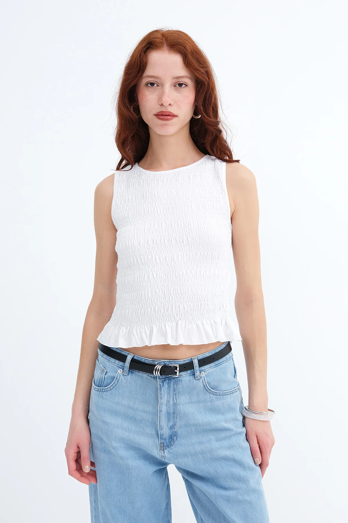 Ruched Sleeveless Blouse - Image 12