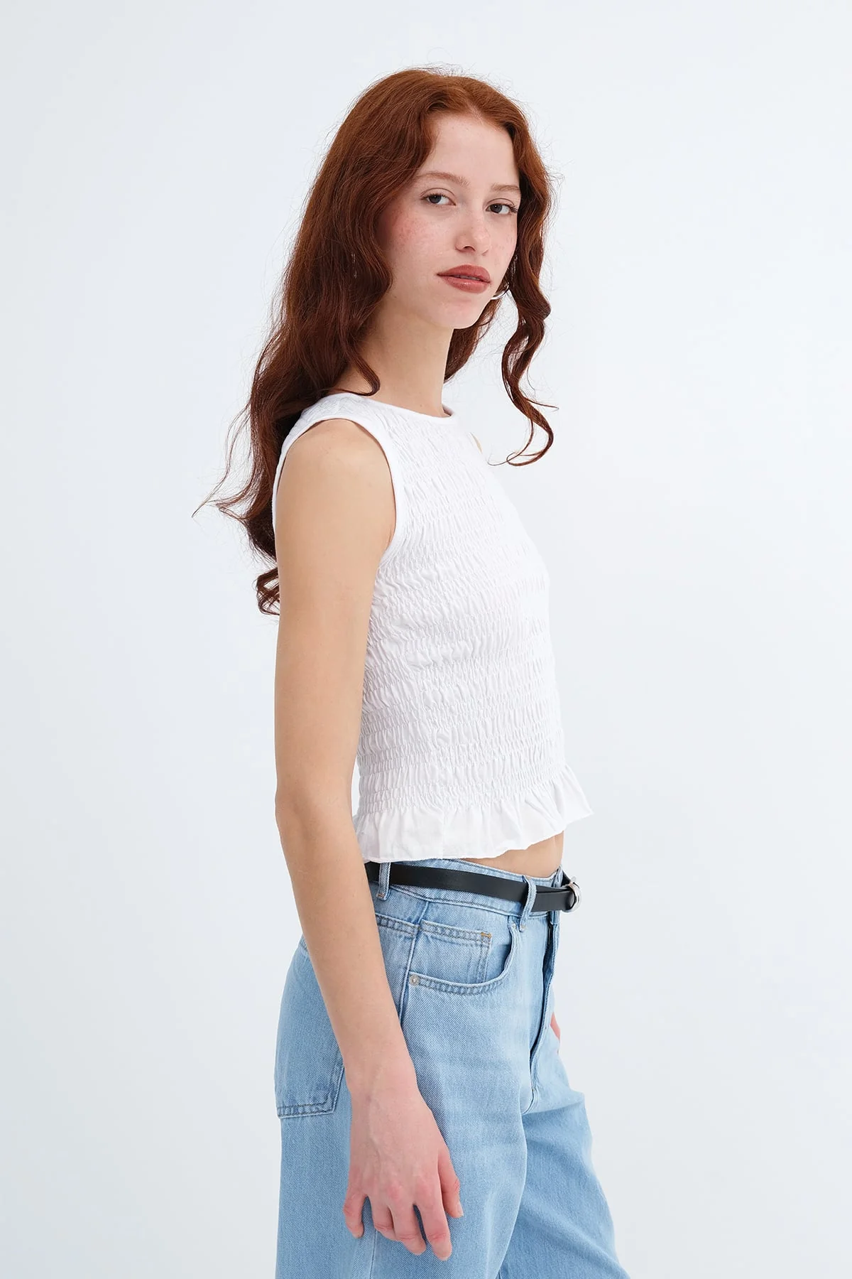 Ruched Sleeveless Blouse - Image 18