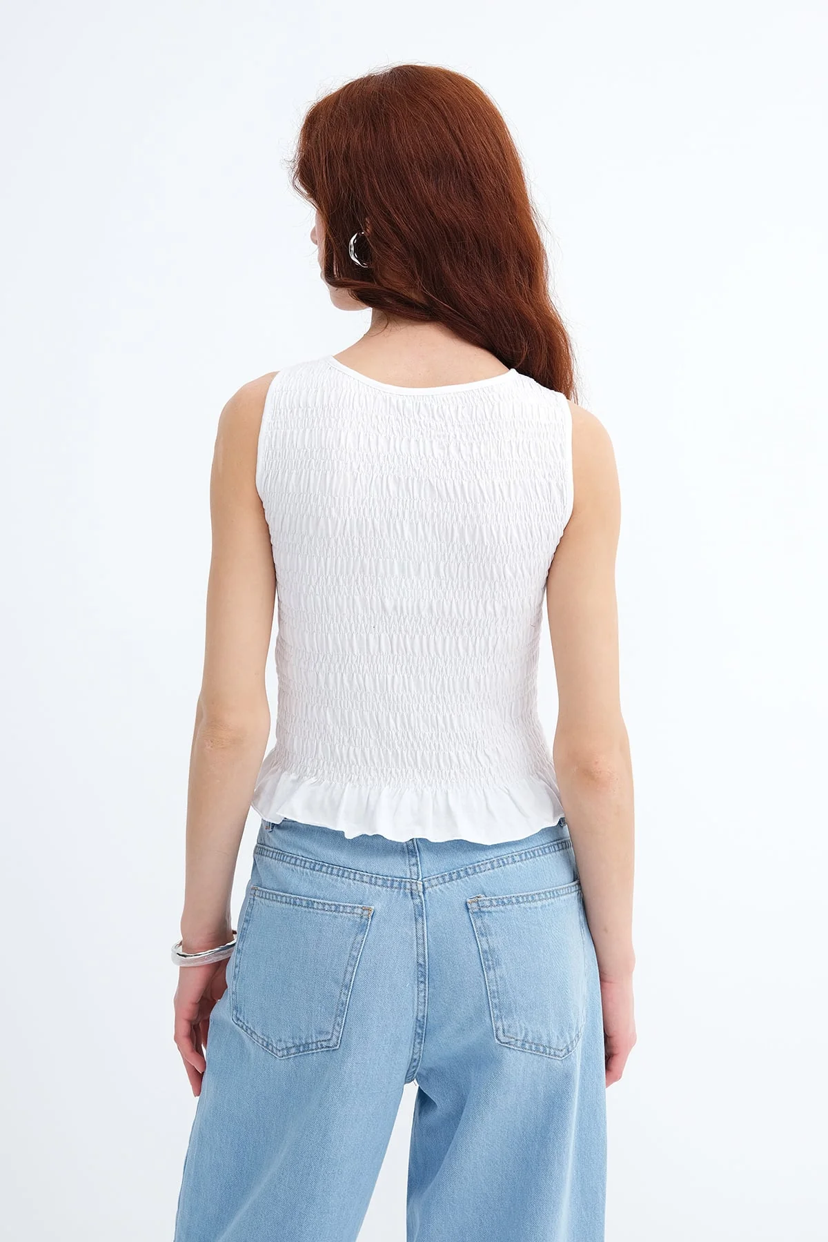 Ruched Sleeveless Blouse - Image 8