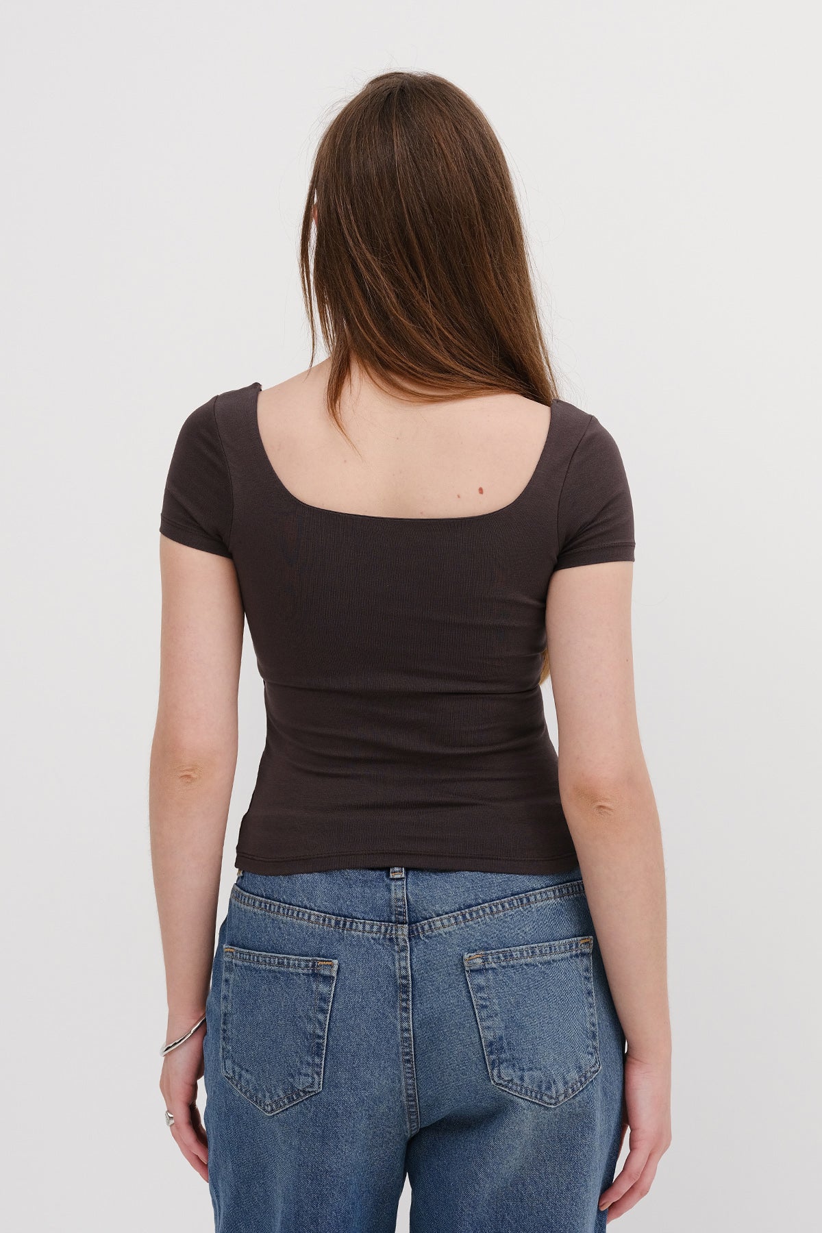Square Neck Short Sleeve Blouse - Image 17
