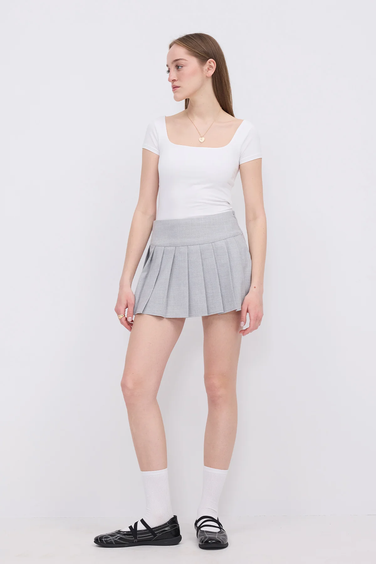 Square Neck Short Sleeve Blouse - Image 48