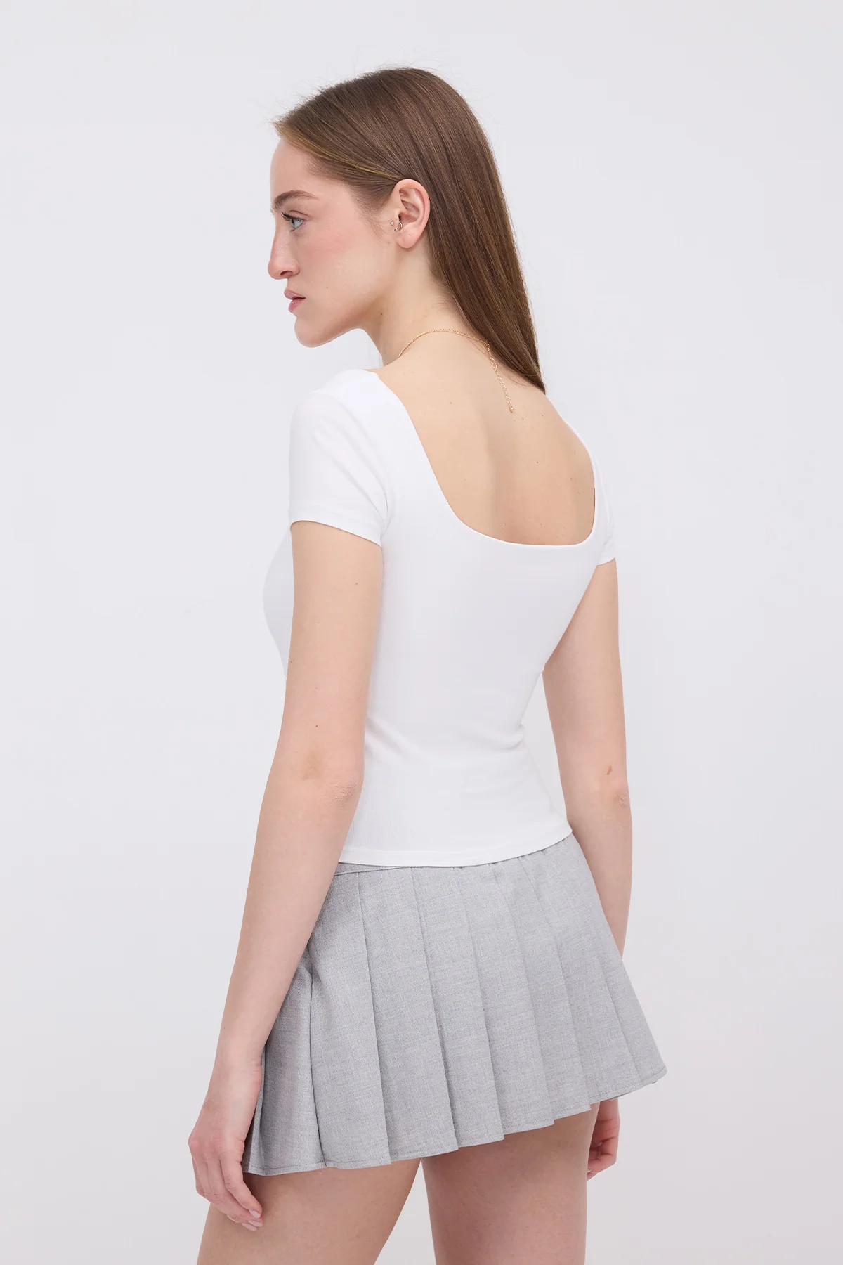Square Neck Short Sleeve Blouse - Image 52