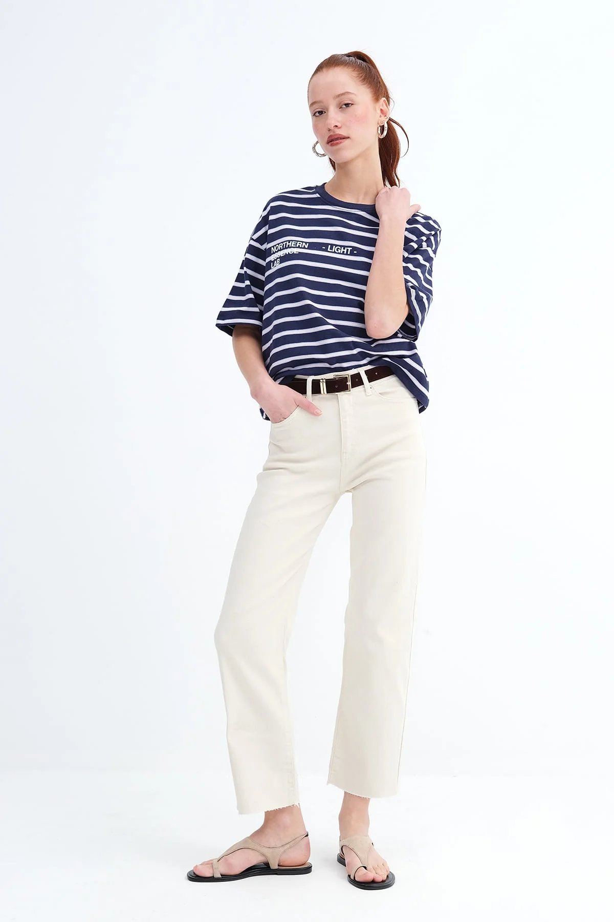 Straight Leg Jeans with Belt - Image 4