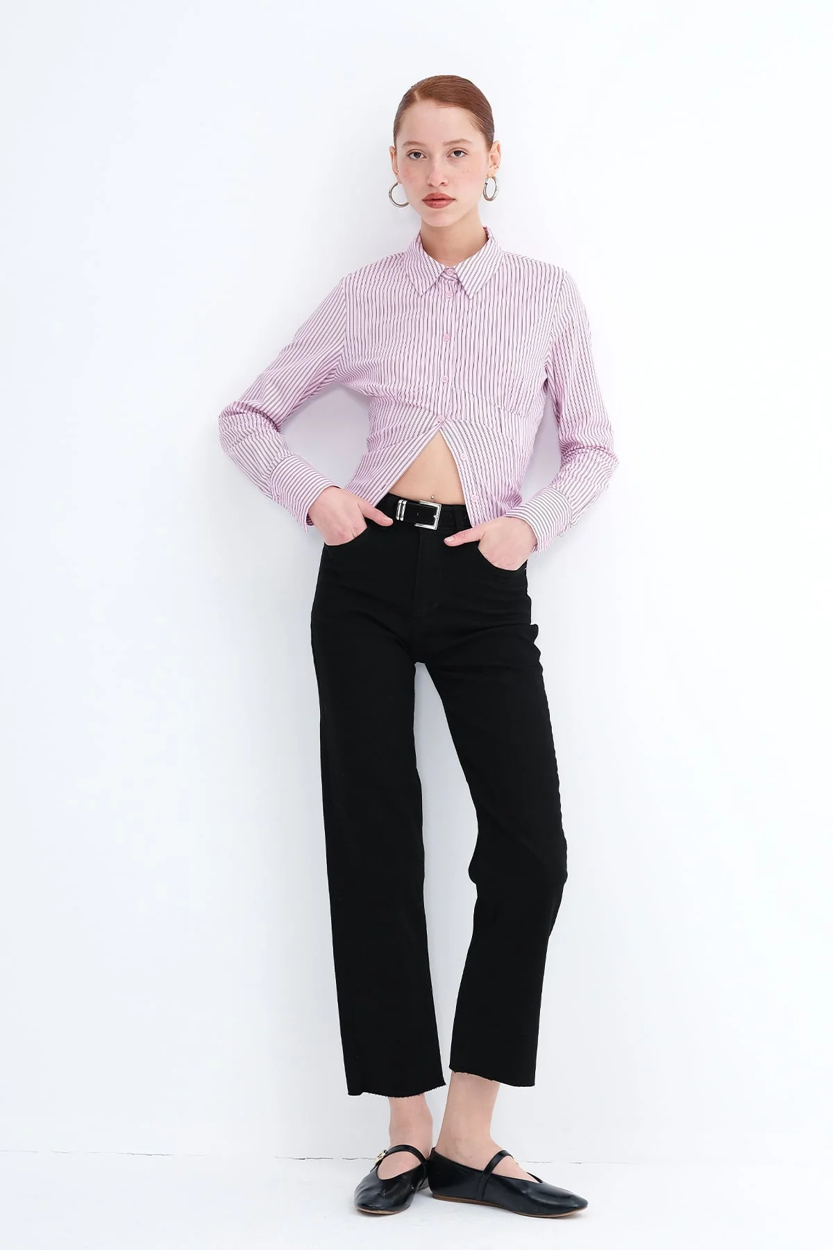 Straight Leg Jeans with Belt - Image 8
