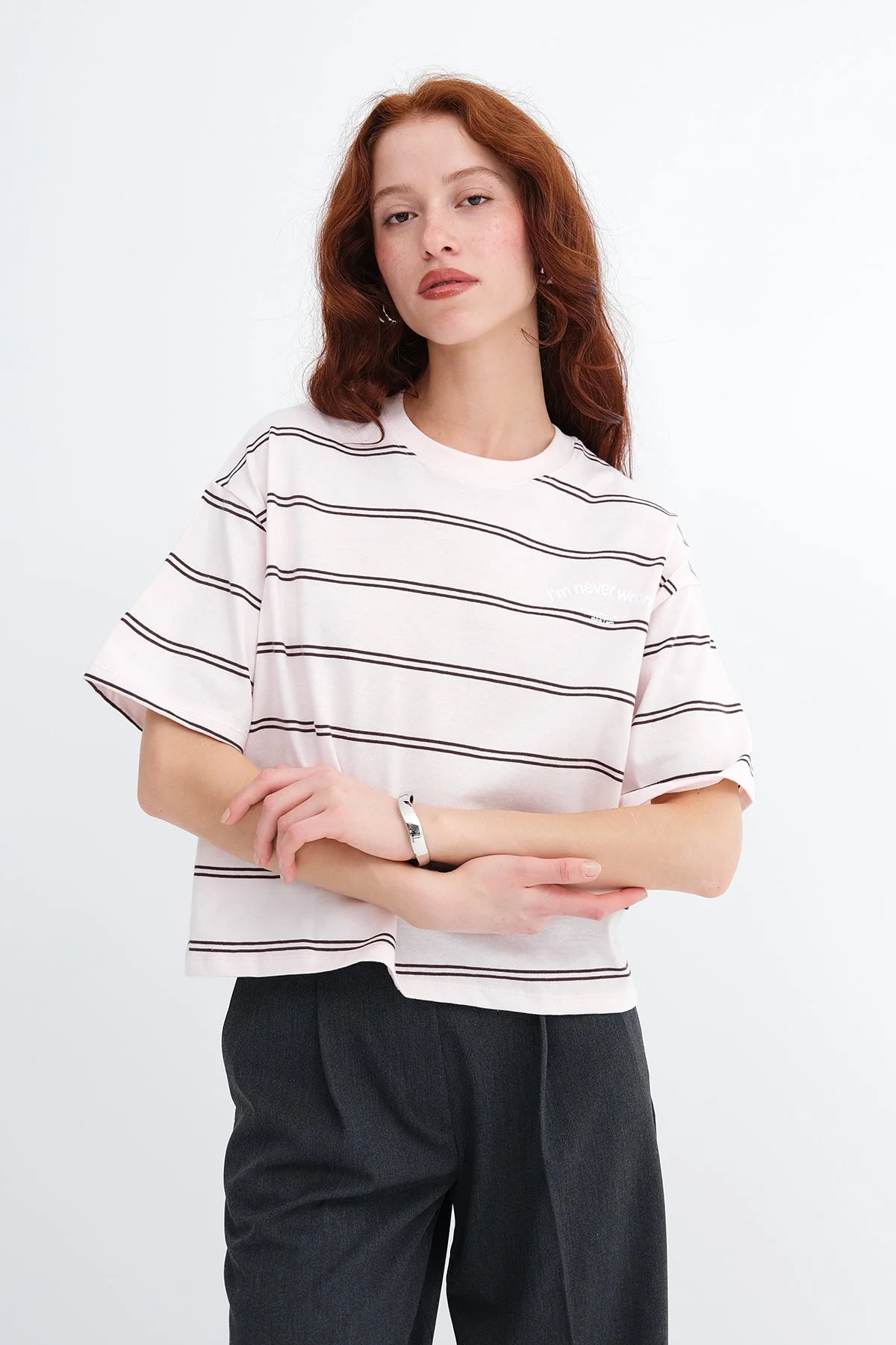 Striped Printed T-shirt - Image 4