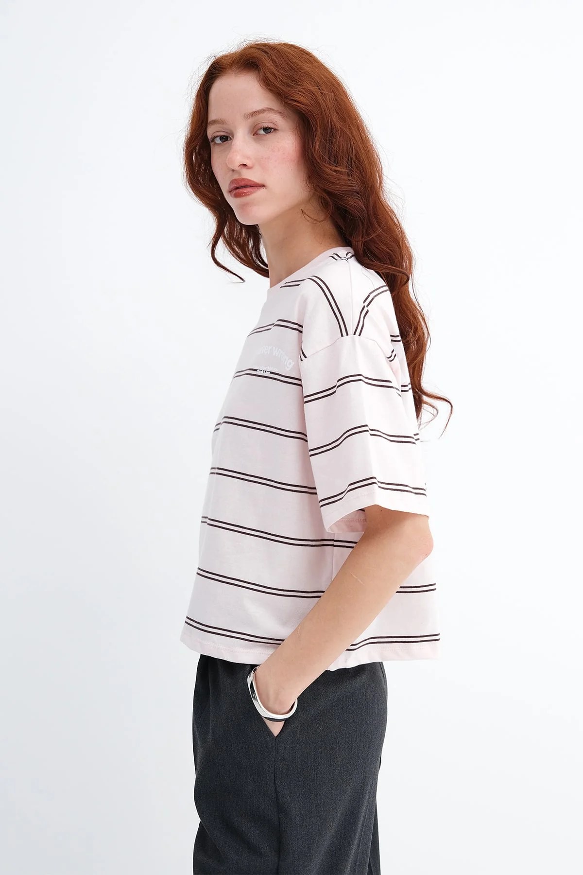 Striped Printed T-shirt - Image 6