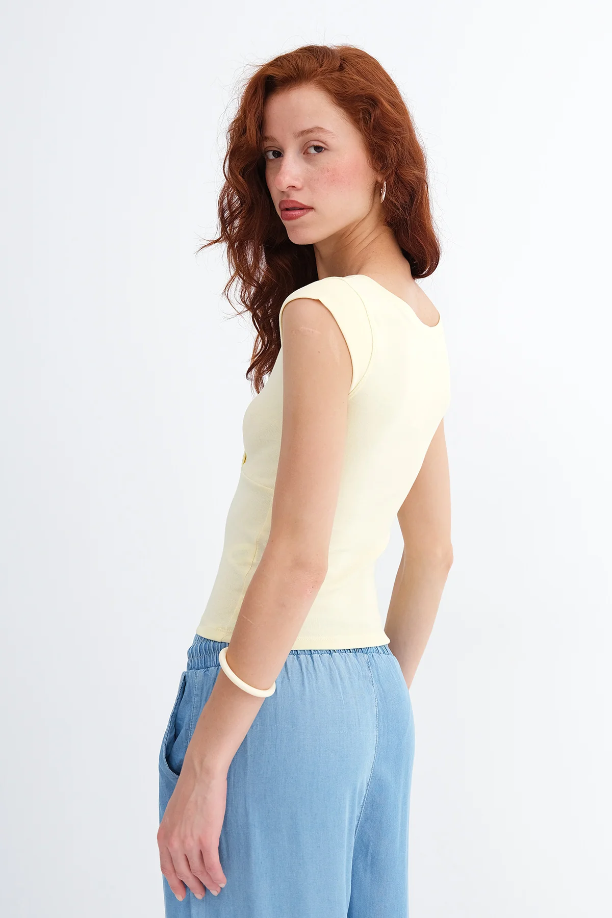 Surplice Neck Short Sleeve T-Shirt - Image 17