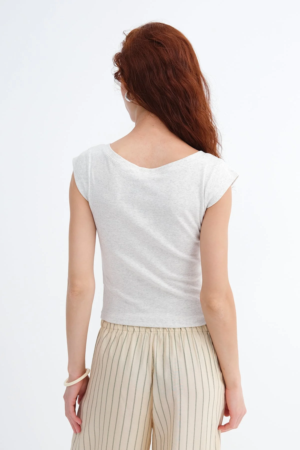 Surplice Neck Short Sleeve T-Shirt - Image 35