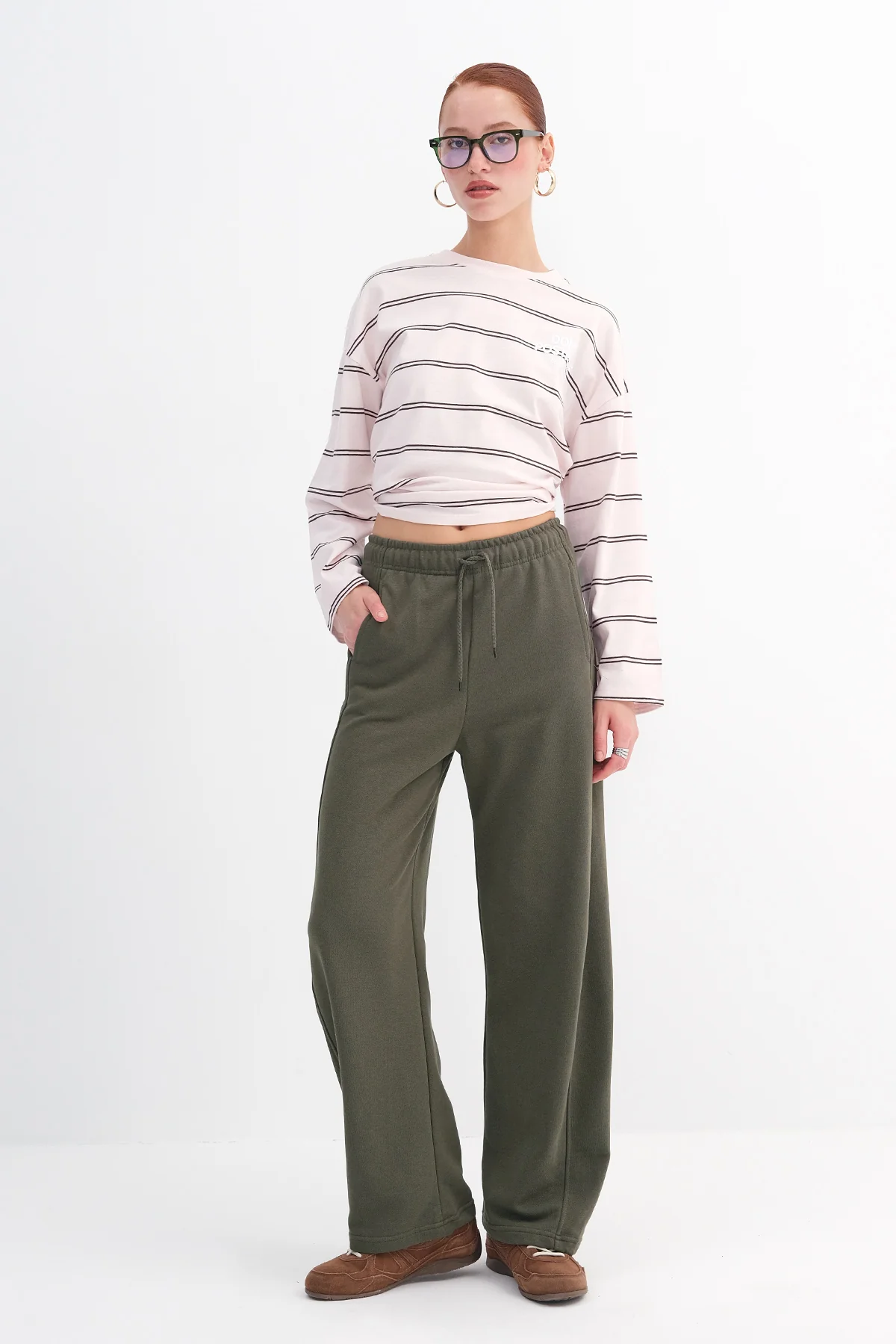 Wide Leg Sweatpants with Pockets - Image 8