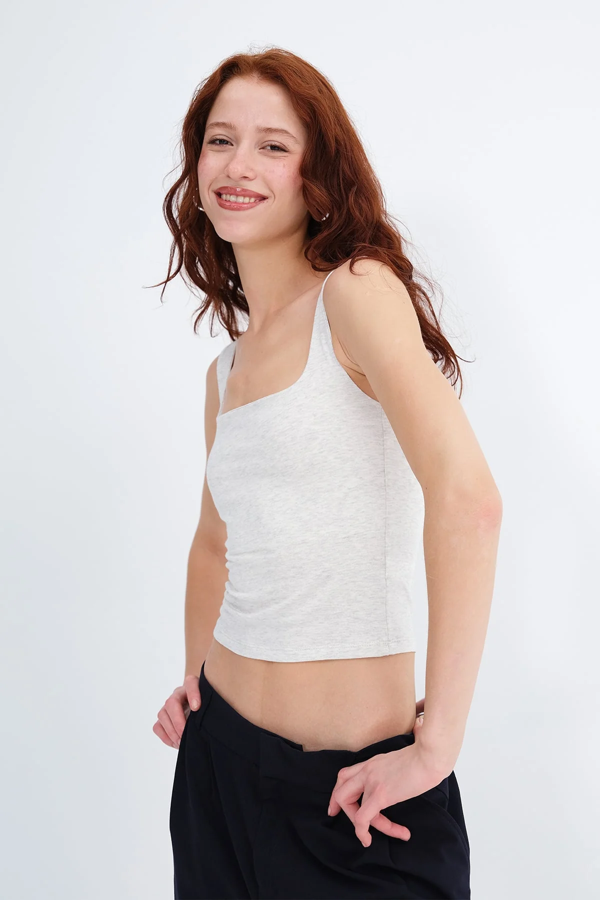 Wide-Strap Square Neck Tank Top - Image 14
