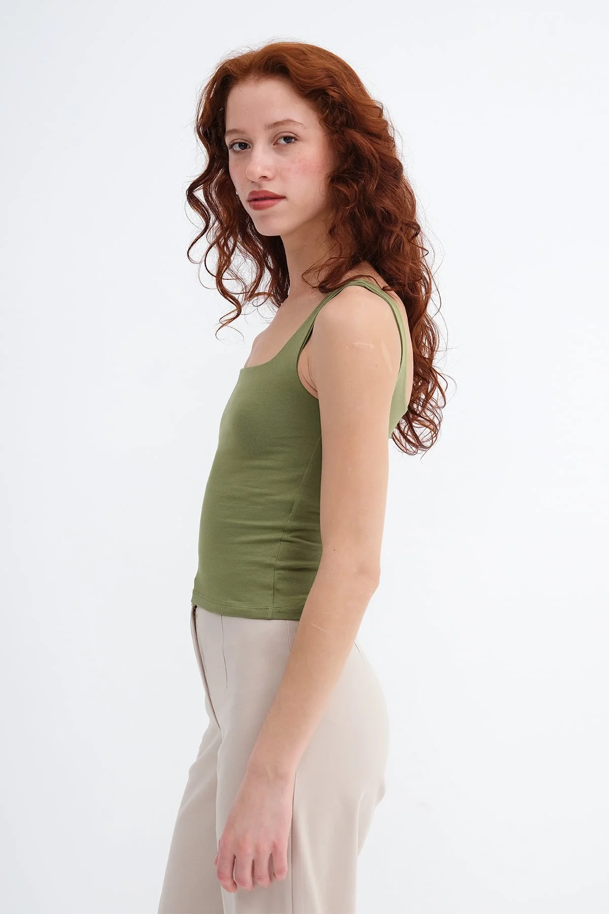 Wide-Strap Square Neck Tank Top - Image 18