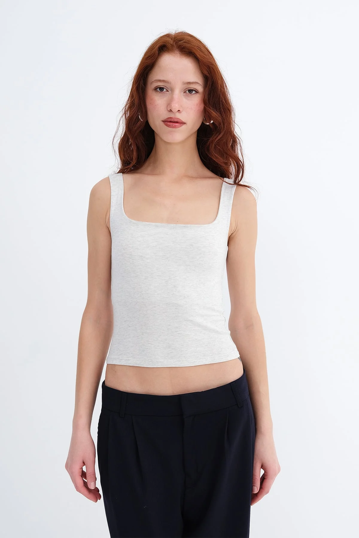 Wide-Strap Square Neck Tank Top - Image 24