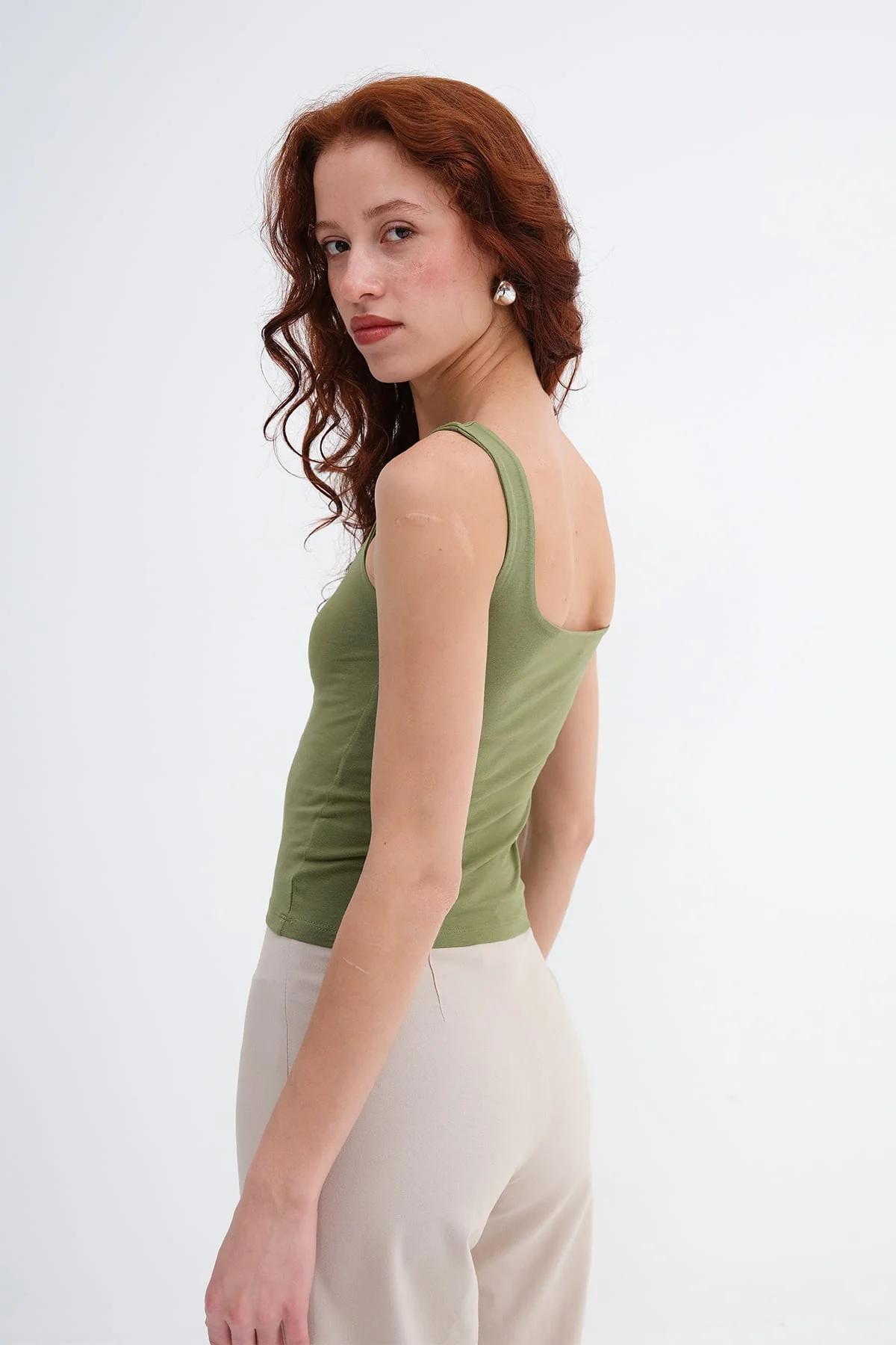 Wide-Strap Square Neck Tank Top - Image 29