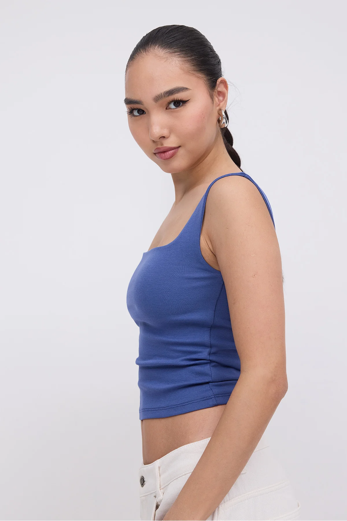 Wide-Strap Square Neck Tank Top - Image 44