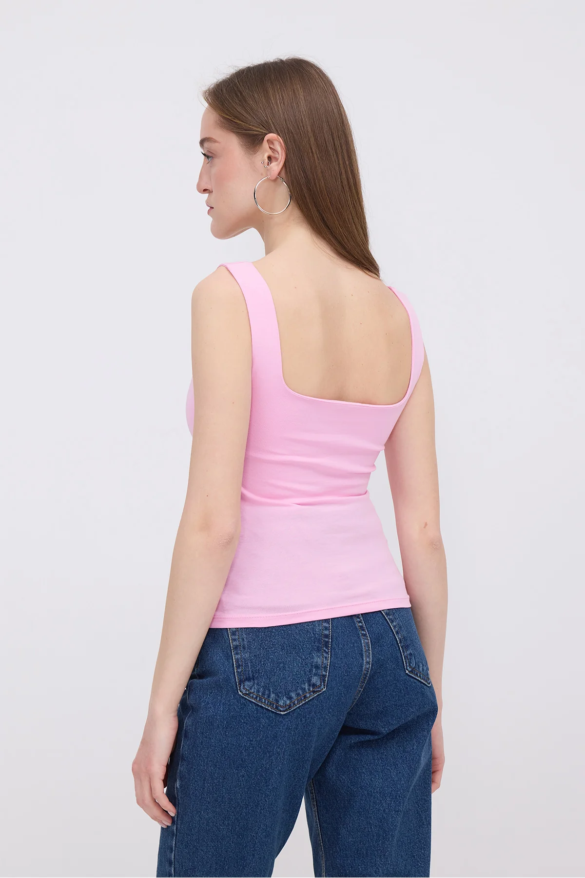 Wide-Strap Square Neck Tank Top - Image 53