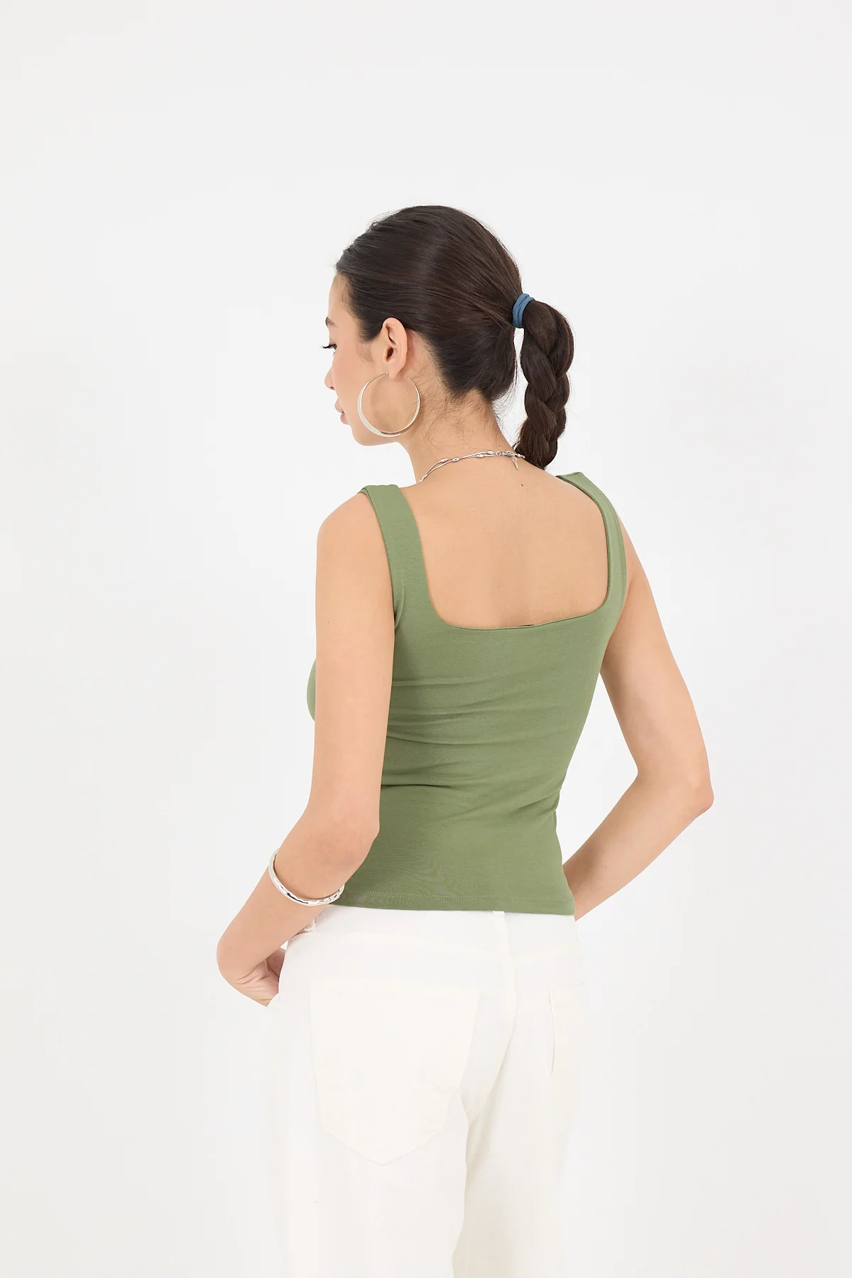 Wide-Strap Square Neck Tank Top - Image 62